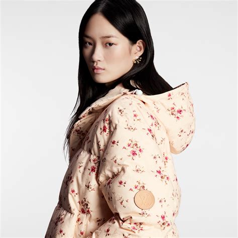 louis vuitton down puffy coat womens pink|Products by Louis Vuitton: Floral Print Long Puffer Jacket.